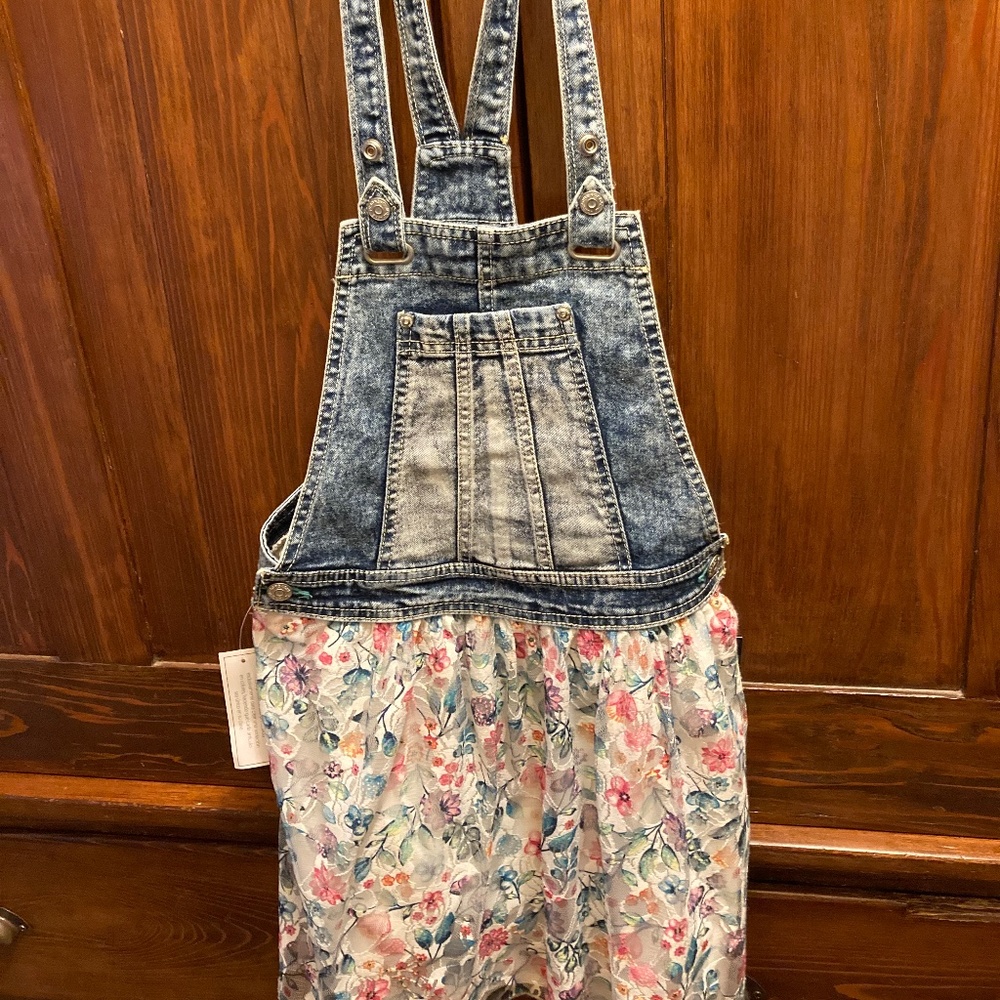 Jordache Girls Size 10/12 Floral Jumper